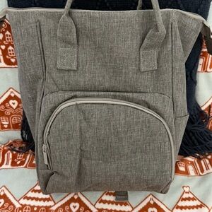Gray Women's Diaper Bag Backpack NEW! Insulated for baby’s milk!